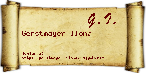 Gerstmayer Ilona névjegykártya
